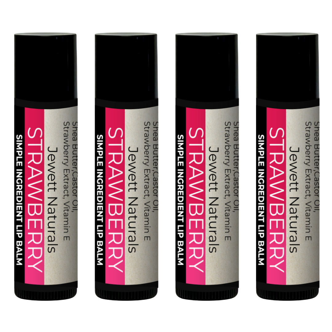 Strawberry Lip Balm - 4 Pack