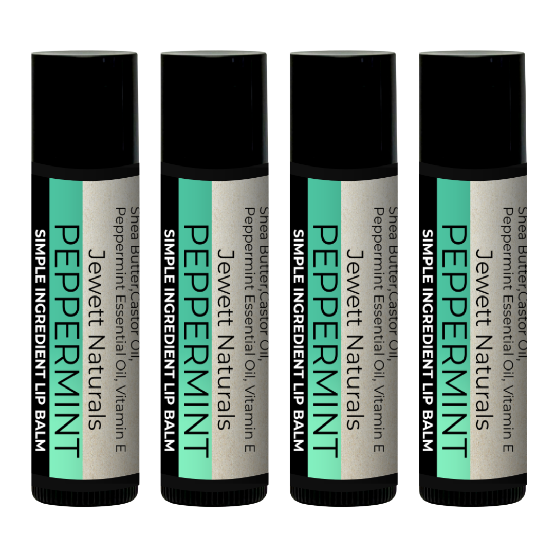Peppermint Lip Balm - 4 Pack
