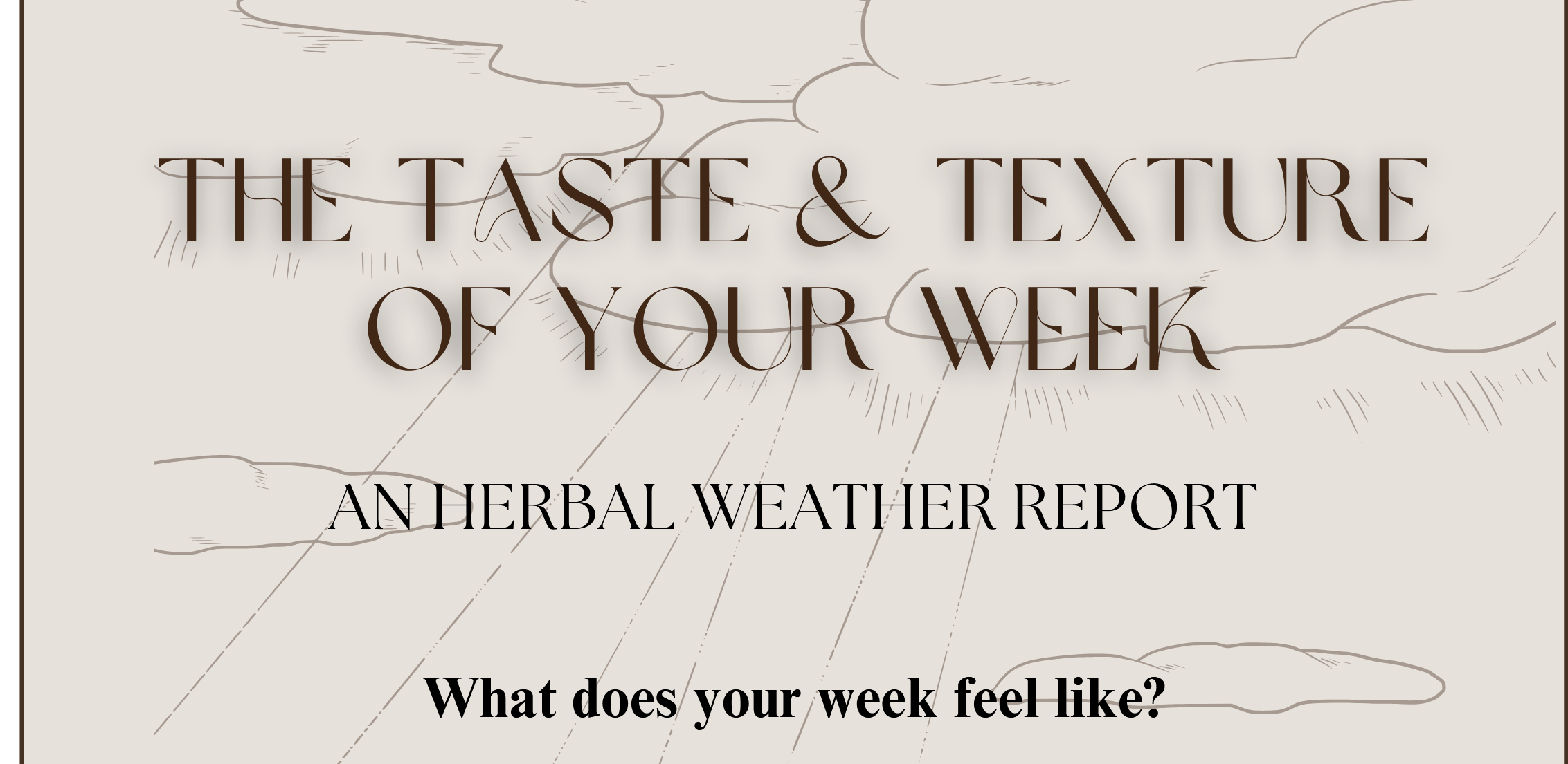 Taste & Texture of your Week | FREEBIE
