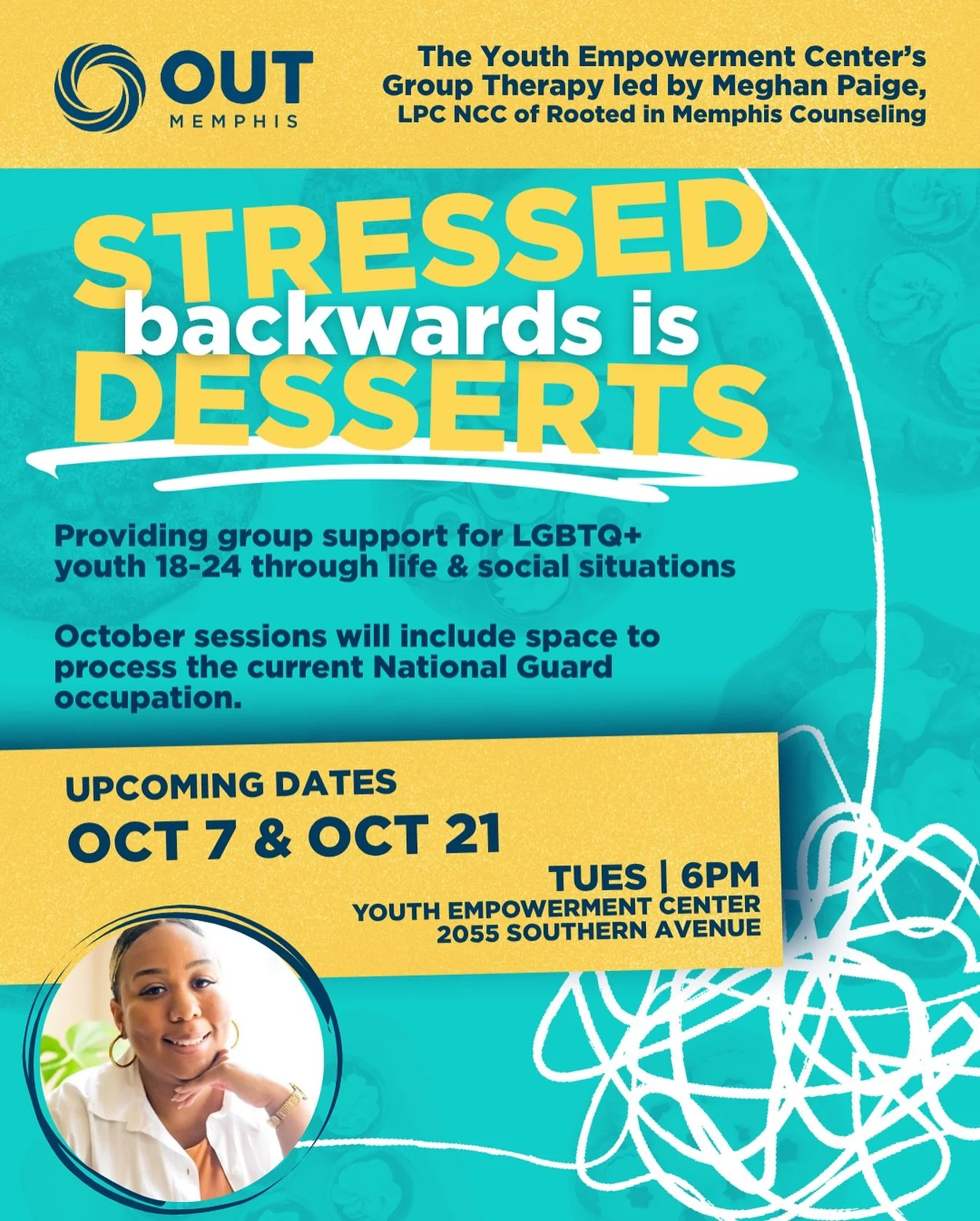 Group Therapy for youth 18-24 at the Youth Empowerment Center coming up! 

This month Meghan will be leading groups through processing the federal law enforcements occupation in our Memphis communities.