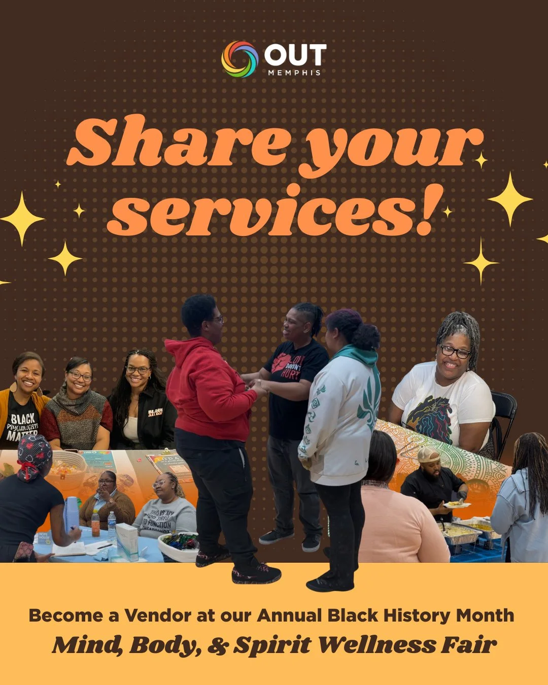 Come table at our upcoming Mind, Body, &amp; Spirit Wellness Fair on Feb 27th! ⁠
We are looking for health and wellness providers who want to share their services &amp; products with the Black LGBTQ+ community! We are looking for folks who are workin