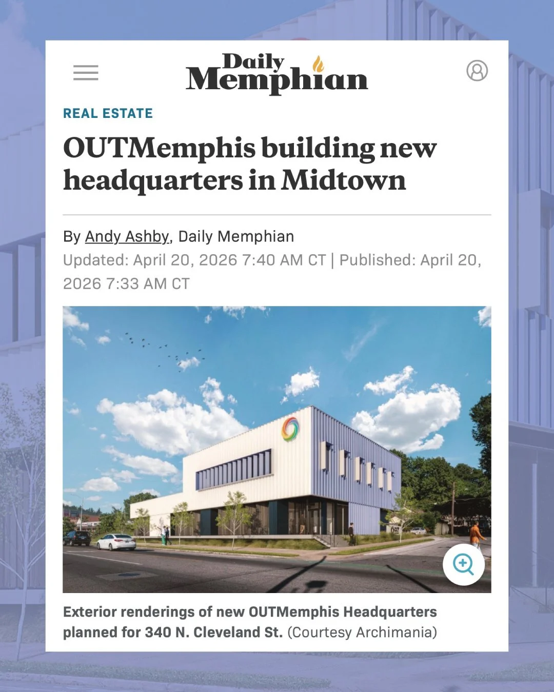 OUTMemphis building new Headquarters in Midtown&mdash;@dailymemphian⁠
⁠
&ldquo;My wife Angie Dagastino and I have seen incredible progress for equality in our lifetimes, and we refuse to go back,&rdquo; Dottie Jones, honorary co-chair of the campaign