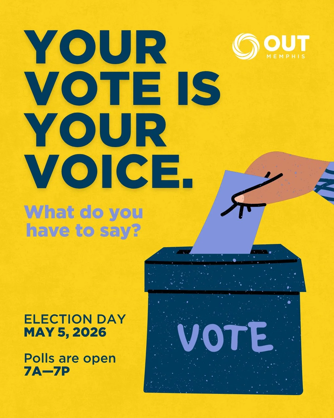 Don't let the rain keep you down! YOUR VOTE IS YOUR VOICE! ⁠
⁠
Polls are open 7A&mdash;7PM CST⁠
Find your polling location (and more) at vote.org⁠
⁠
Get out and make your voice HEARD!