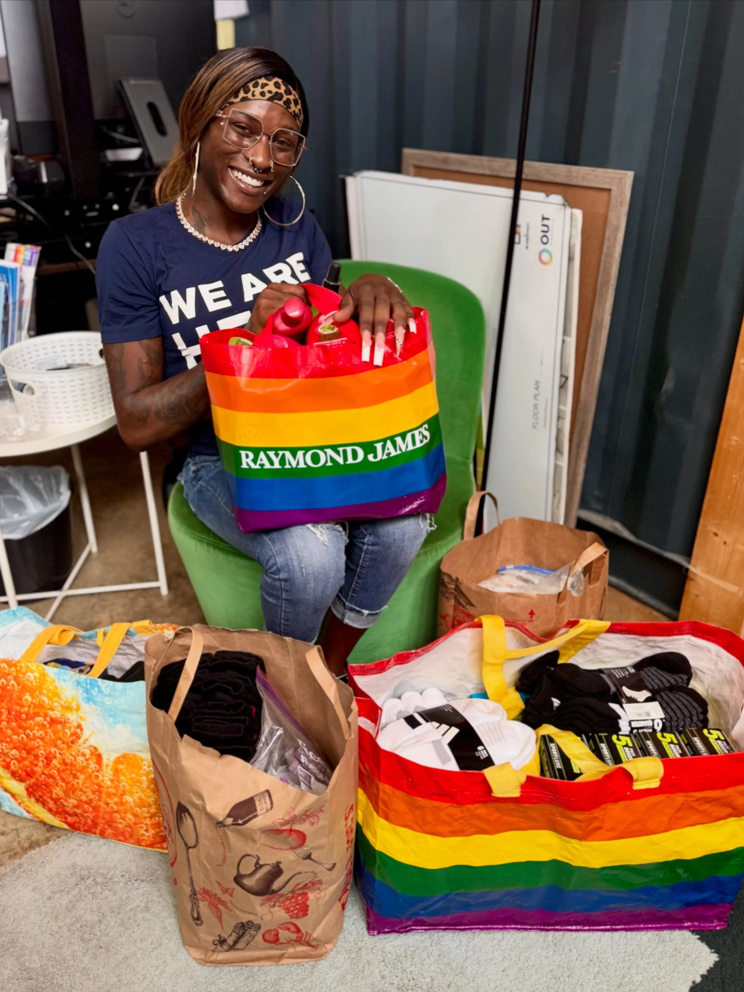 A big shout out to @raymondjames for their generous donation of essential items to the Youth Empowerment Center! 

With this donation and the like we help make a more affirming Memphis and Mid-South. Learn more ways to donate at outmemphis.org/donate