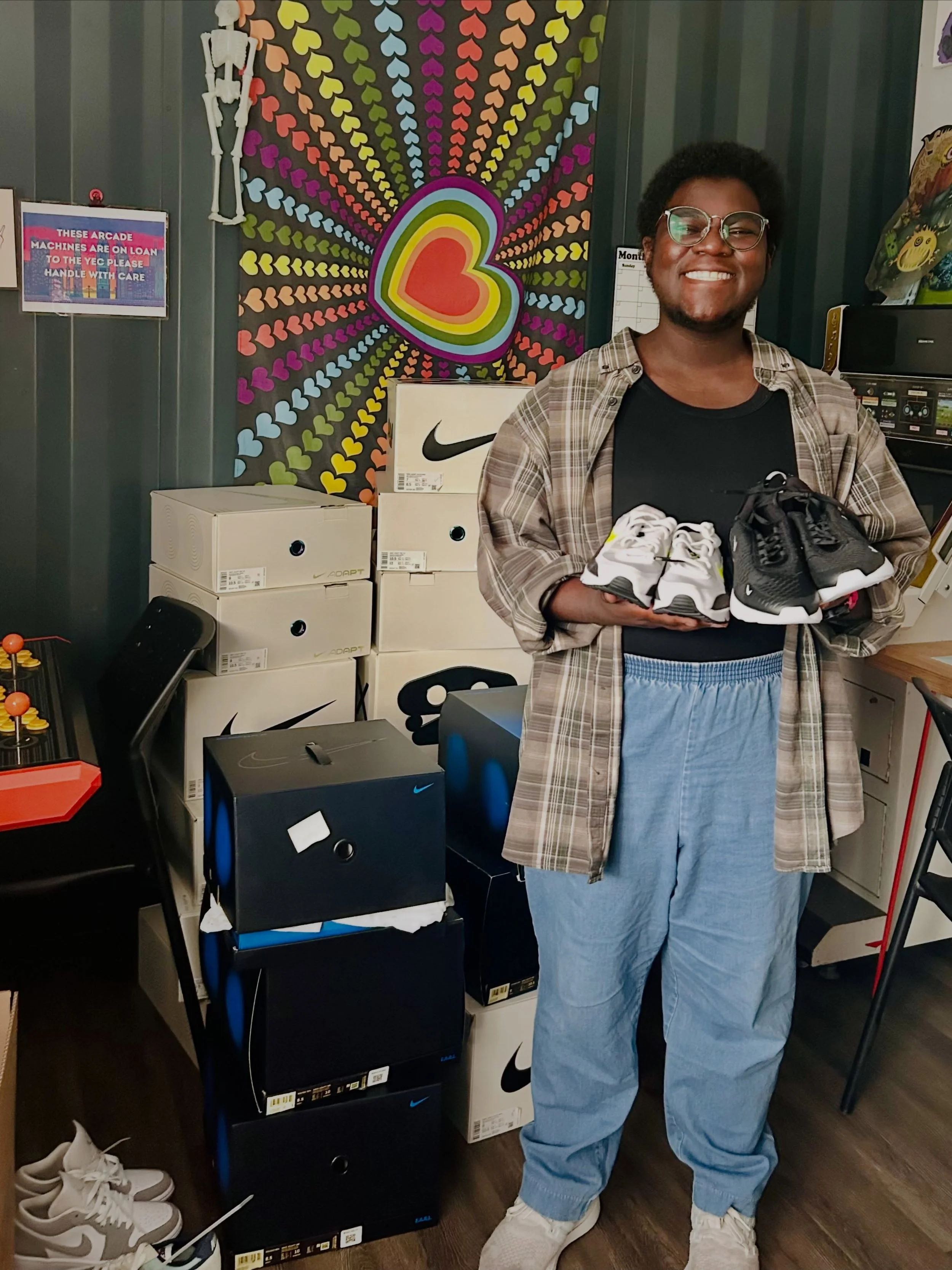 Another fabulous visit from our friends at Nike Pride Mid-South where they donated shoes, clothing, games, kitchen needs, and even soccer balls to our community spaces! Let&rsquo;s get OUTdoors! 🌈