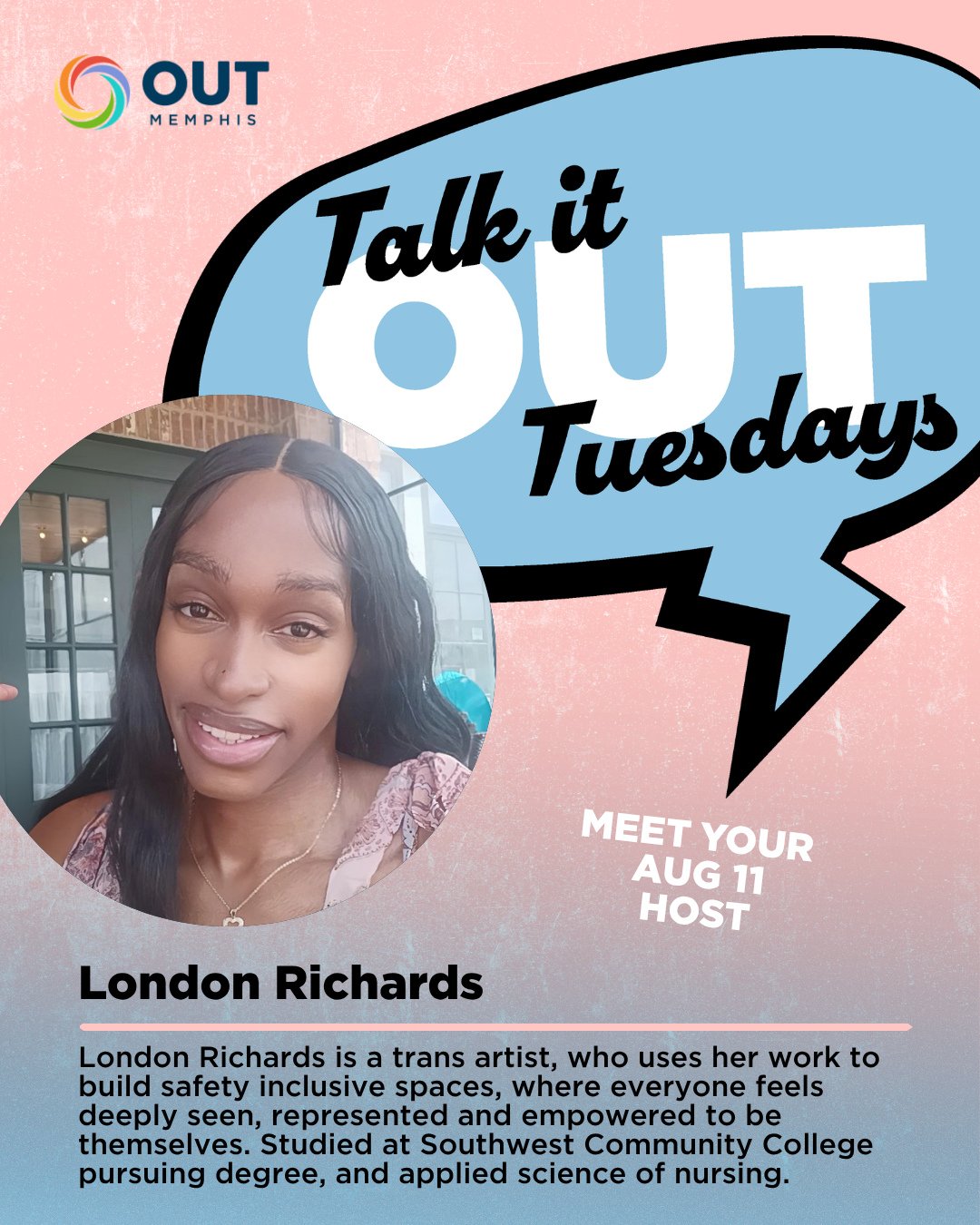 Talk it OUT Tuesday is back for our intimate, beauty-shop-style conversations created with the real lives of sisters in mind. Join our host London Richards as she leads the conversation tonight. This space honors the experiences of Black and Brown tr