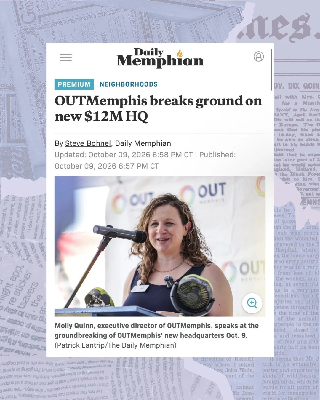 OUTMemhis breaks ground on new $12M HQ&mdash;@dailymemphian⁠
⁠
read the full article at dailymemphian.com