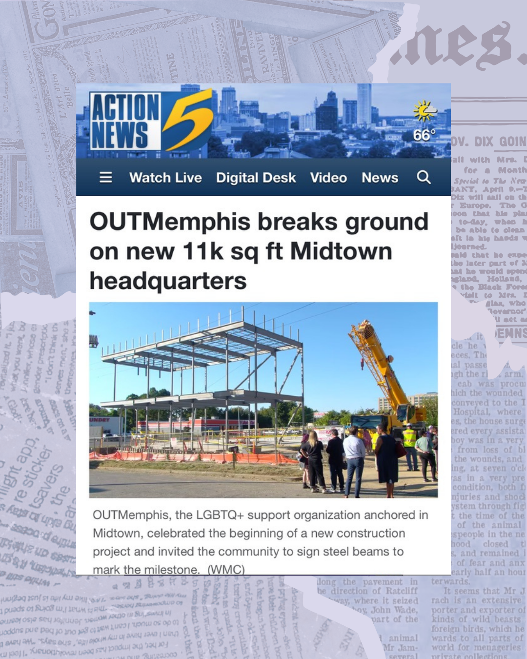 Action News 5—OUTMemphis breaks ground on new 11k sq ft Midtown headquarters