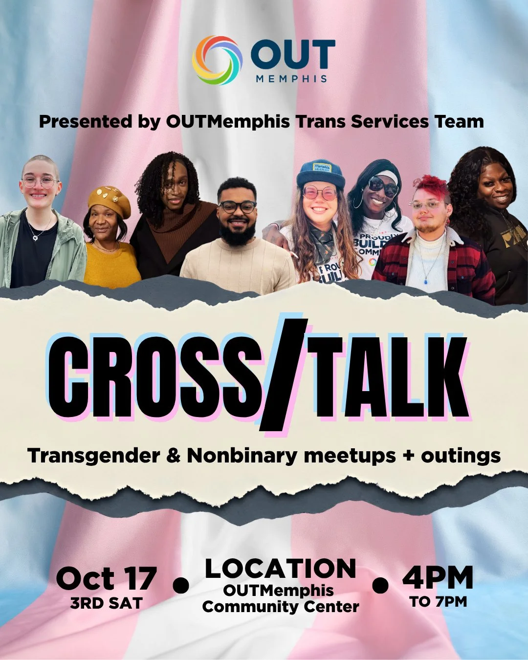 Where Community Meets Connection&mdash;CROSS/TALK 🏳️&zwj;⚧️⁠
⁠
We&rsquo;re taking our community beyond the meeting room! Join us for our very first Transgender &amp; non-binary meetup &amp; outing program bringing together our CROSS and Talk It OUT 