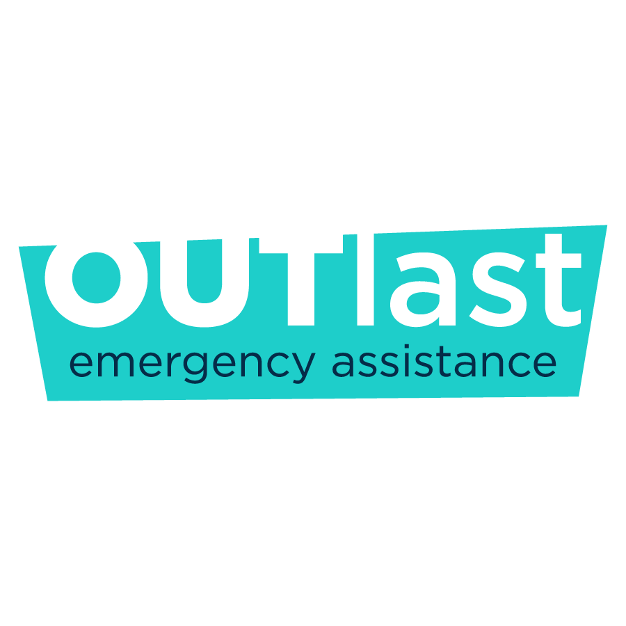 Outlast Emergency Assistance logo with teal background