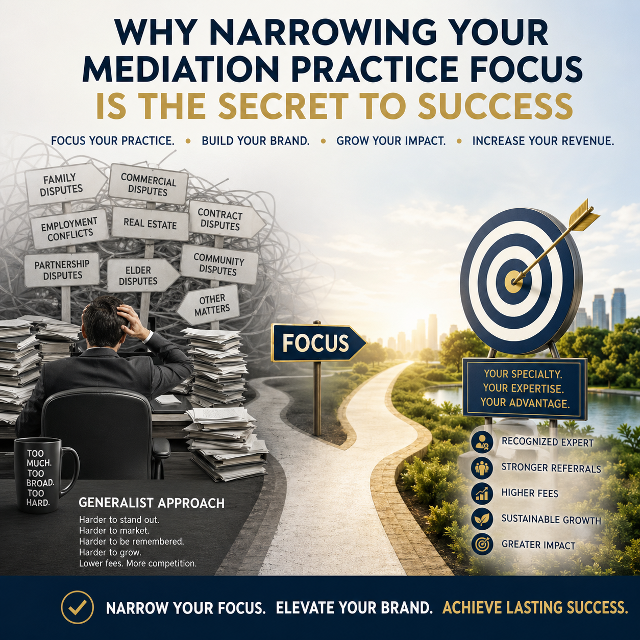 Why Narrowing Your Mediation Practice Focus Is the Secret To Success