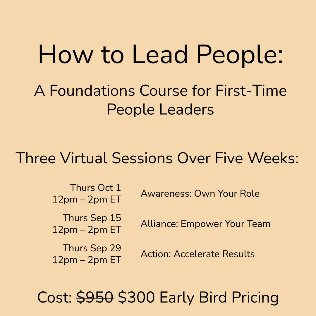 How to Lead People: A Foundations Course for First-Time People Leaders 