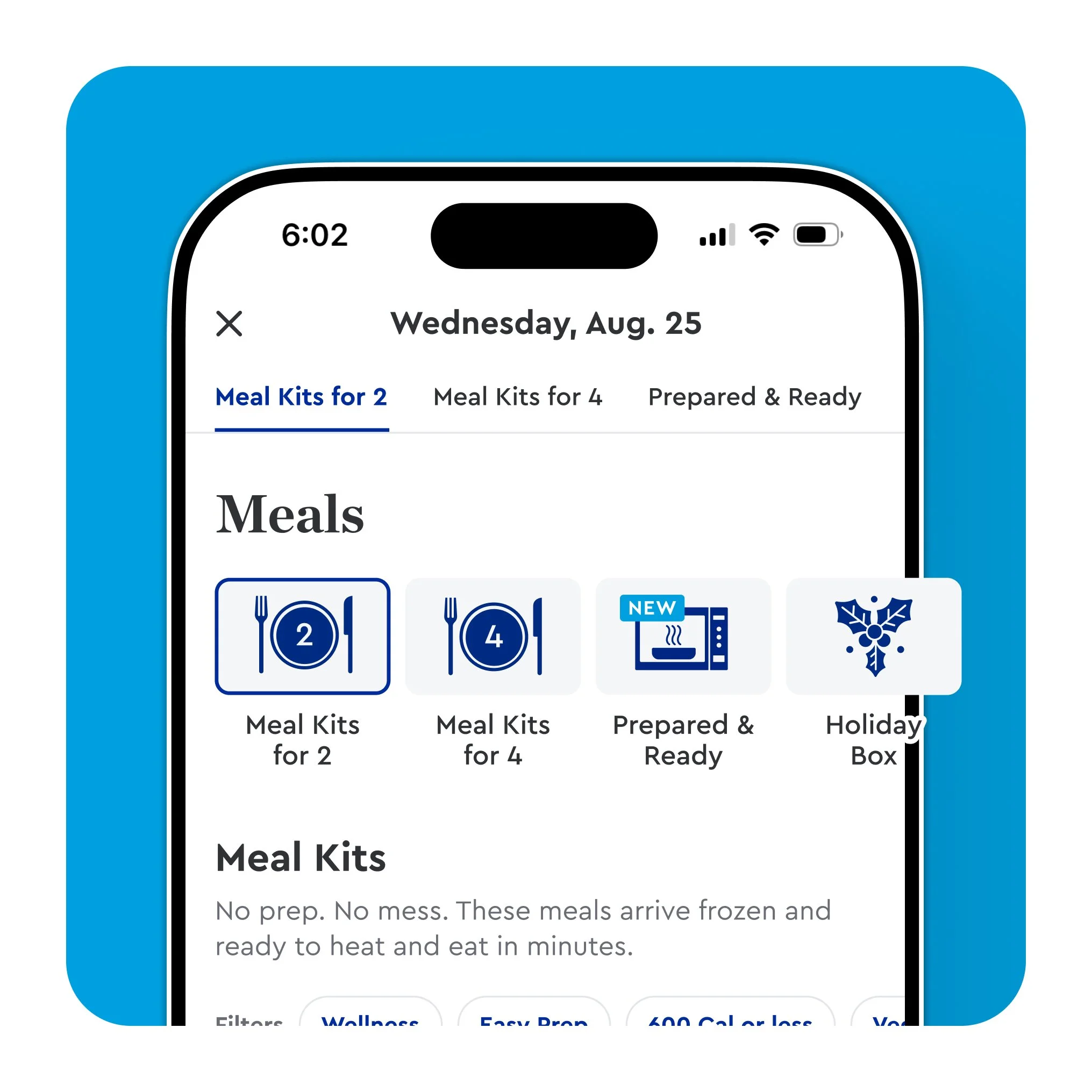 Pairing graphics with our menu tabs increased awareness of and engagement with other sections of our weekly menu offering.