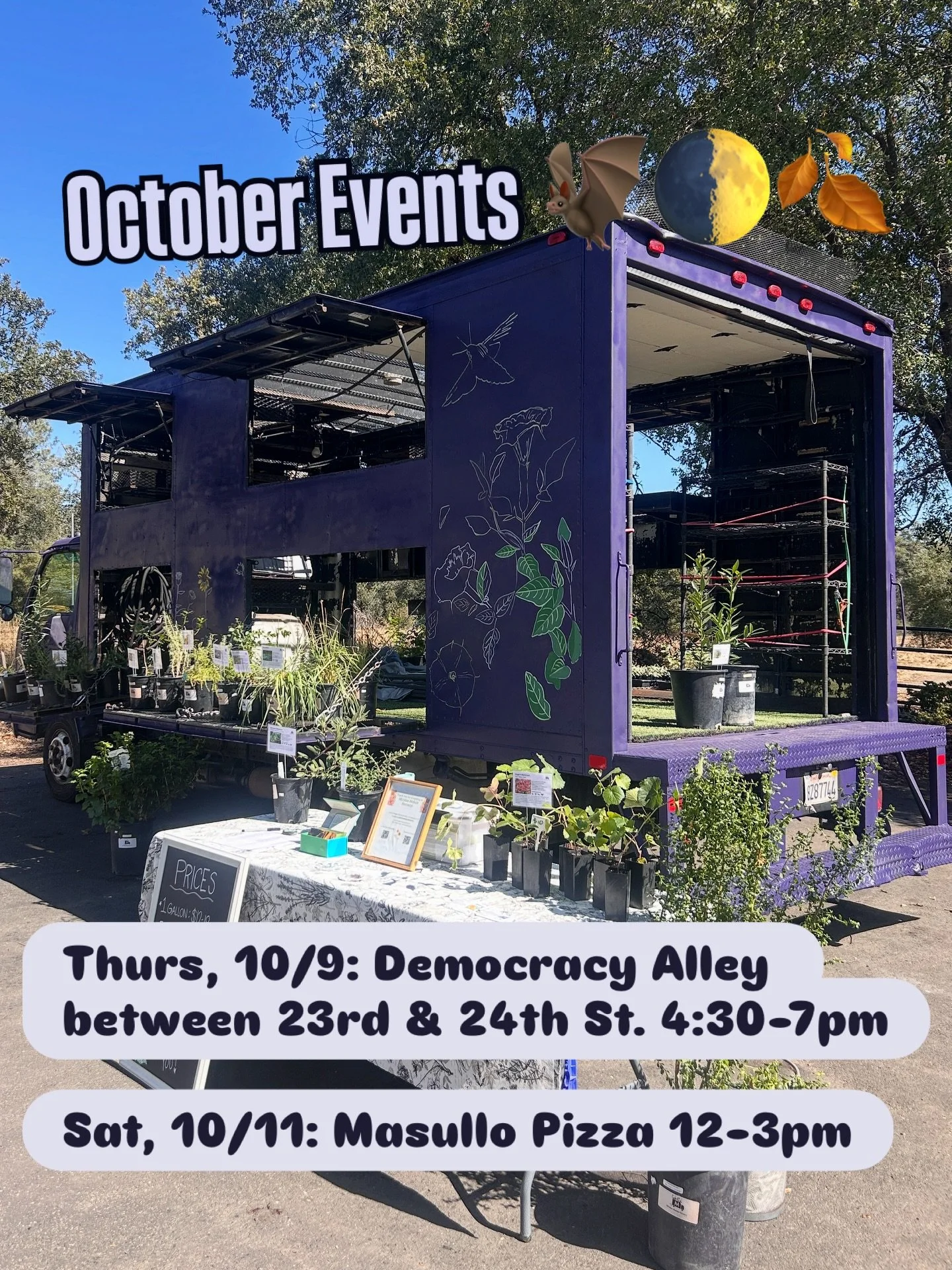 First two slides are of upcoming Miridae Mobile Nursery events for the month of October! 
See event details on the website (link in bio), as well as plant availability. Come by any pop-up to get plants to feed our local pollinators, or to admire @pla