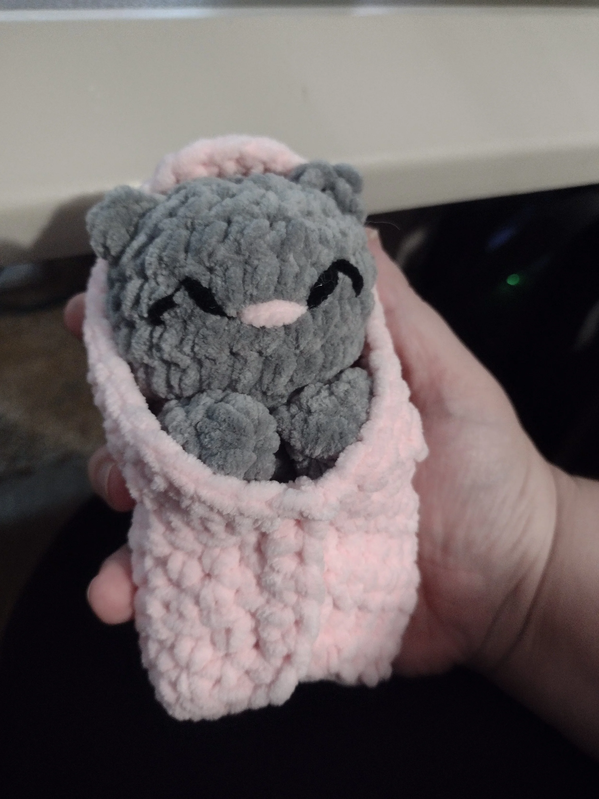 kitten in blanket plushie