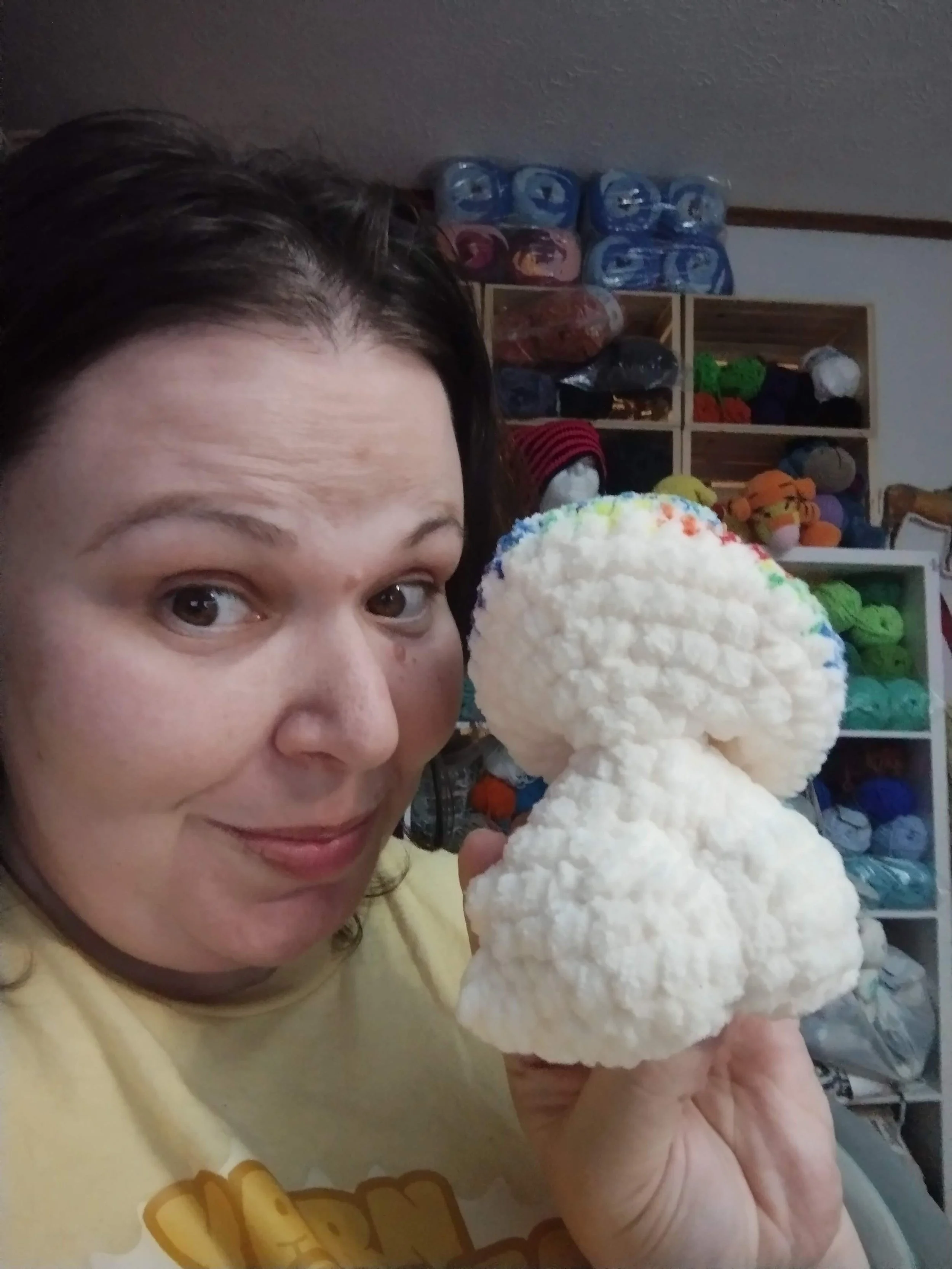 Large Fidget Booty Mushroom Rainbow