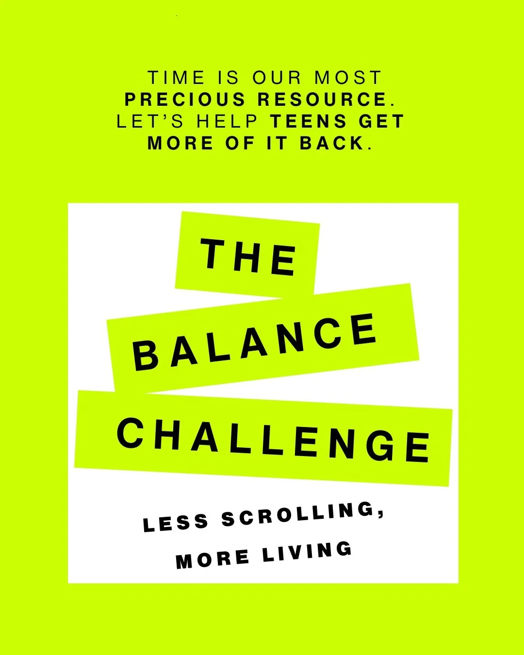 PUMPED to announce the pilot of #THEBALANCECHALLENGE for up to 100 high school students in #monmouthcountynj 🎉🥳🙌🏻

We are partnering with @blokd.app on this challenge to help teens see &amp; experience how shifting their time away from their phon