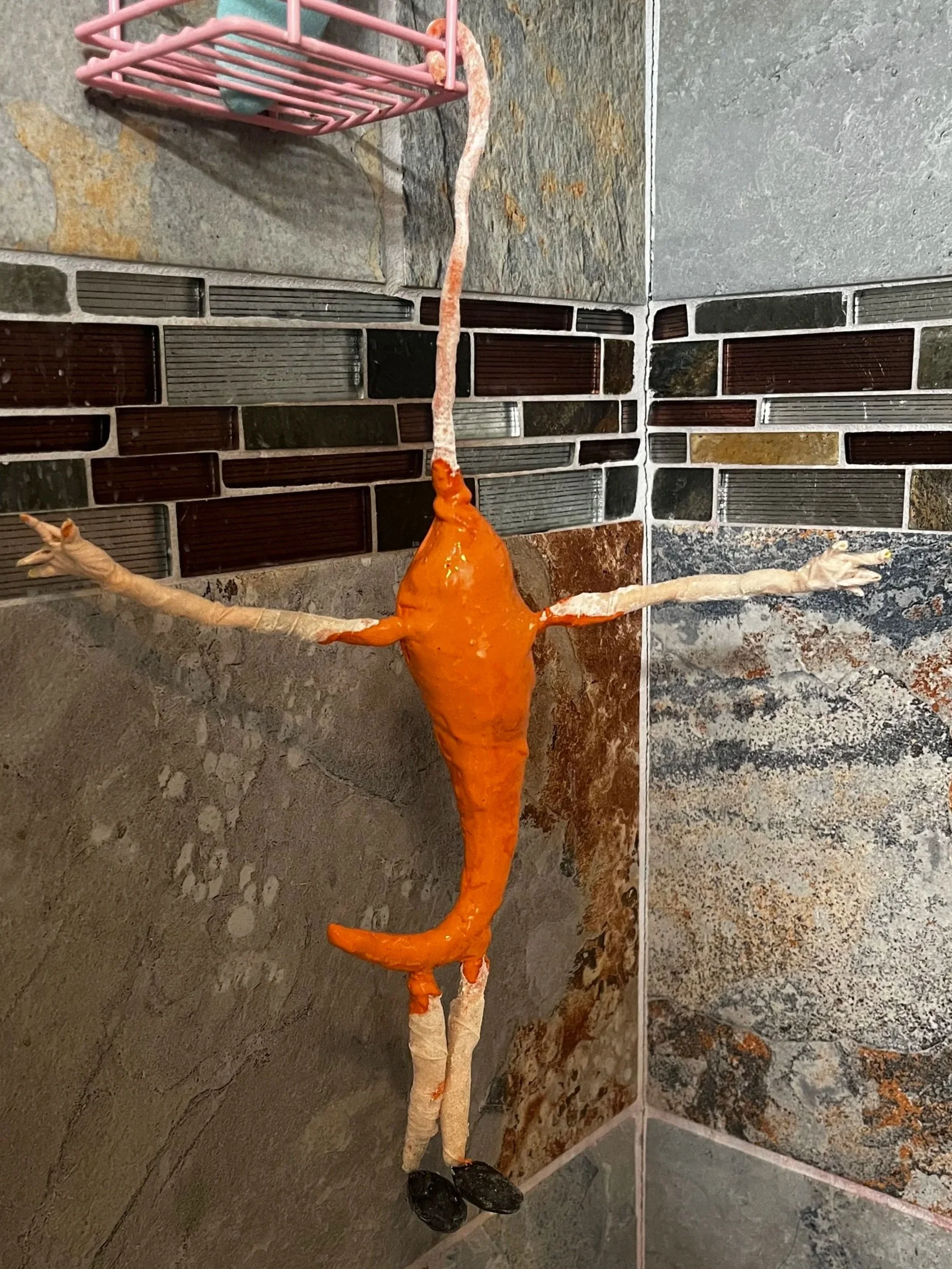 Pepper with latex skin on.
