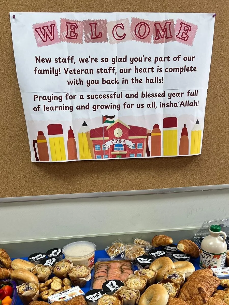 JazaakAllahkhairun to the Parent Support Group (PSG) for the back to school breakfast for our teachers and staff!