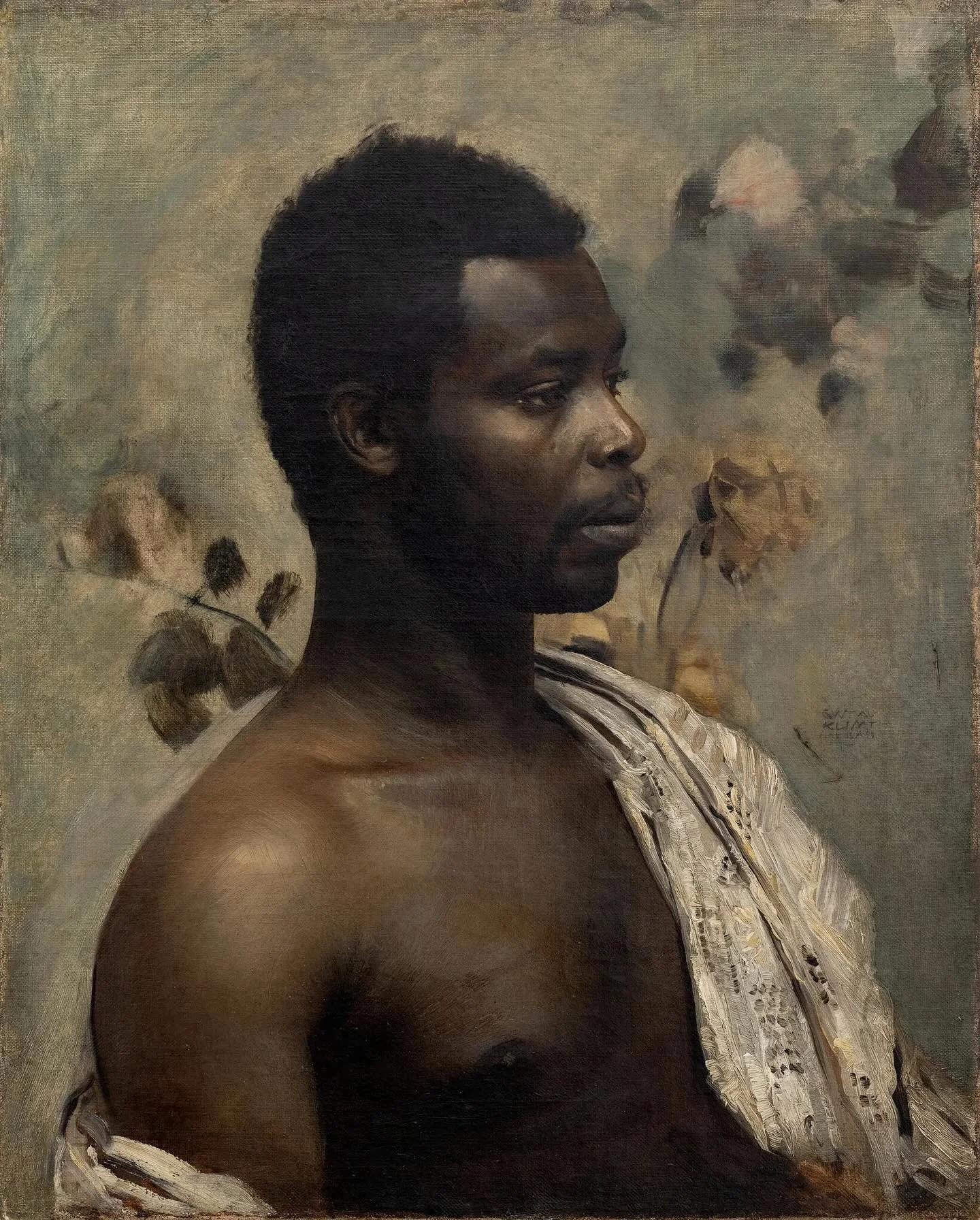 The sitter in Gustav Klimt, Prince William Nii Nortey Dowuona (1897) 👑 

This striking portrait recently resurfaced at @tefaf Maastrich with Vienna-based gallery @wienerroitherundkohlbacher. The sitter, referred to as Prince William Nii Nortey Dowuo