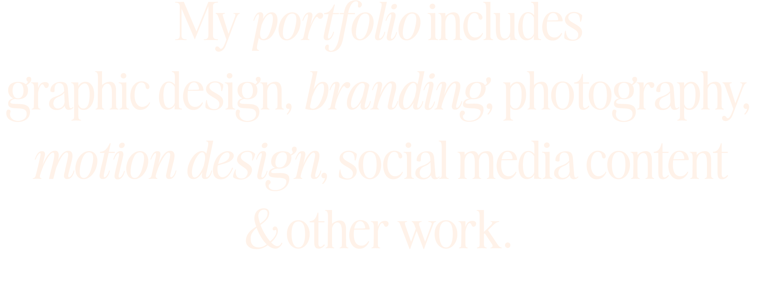 My portfolio includes | Zoë's Media & Design