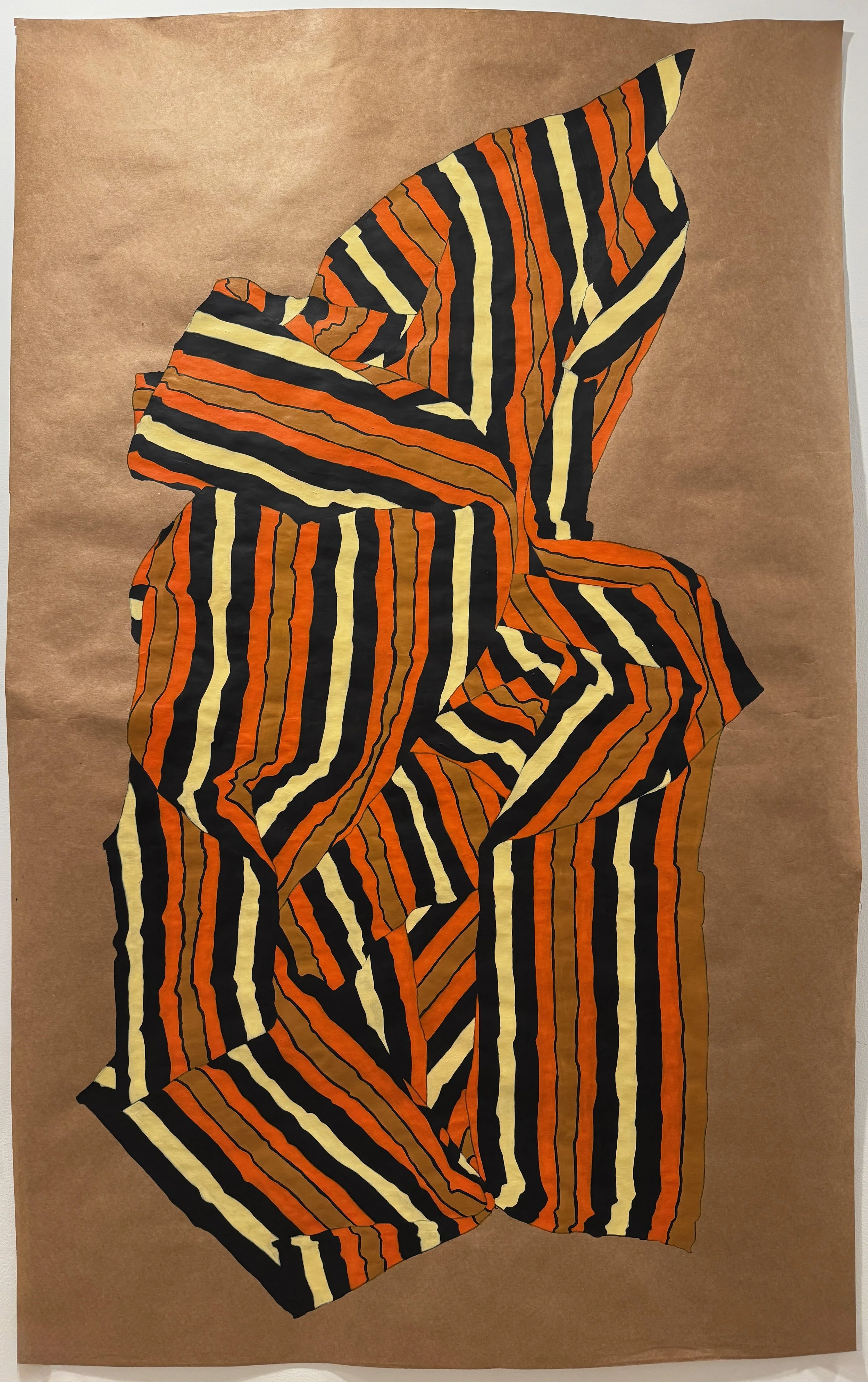 Line study 01, 2026
Acrylic paint and graphite on craft paper
30 x 48 inches