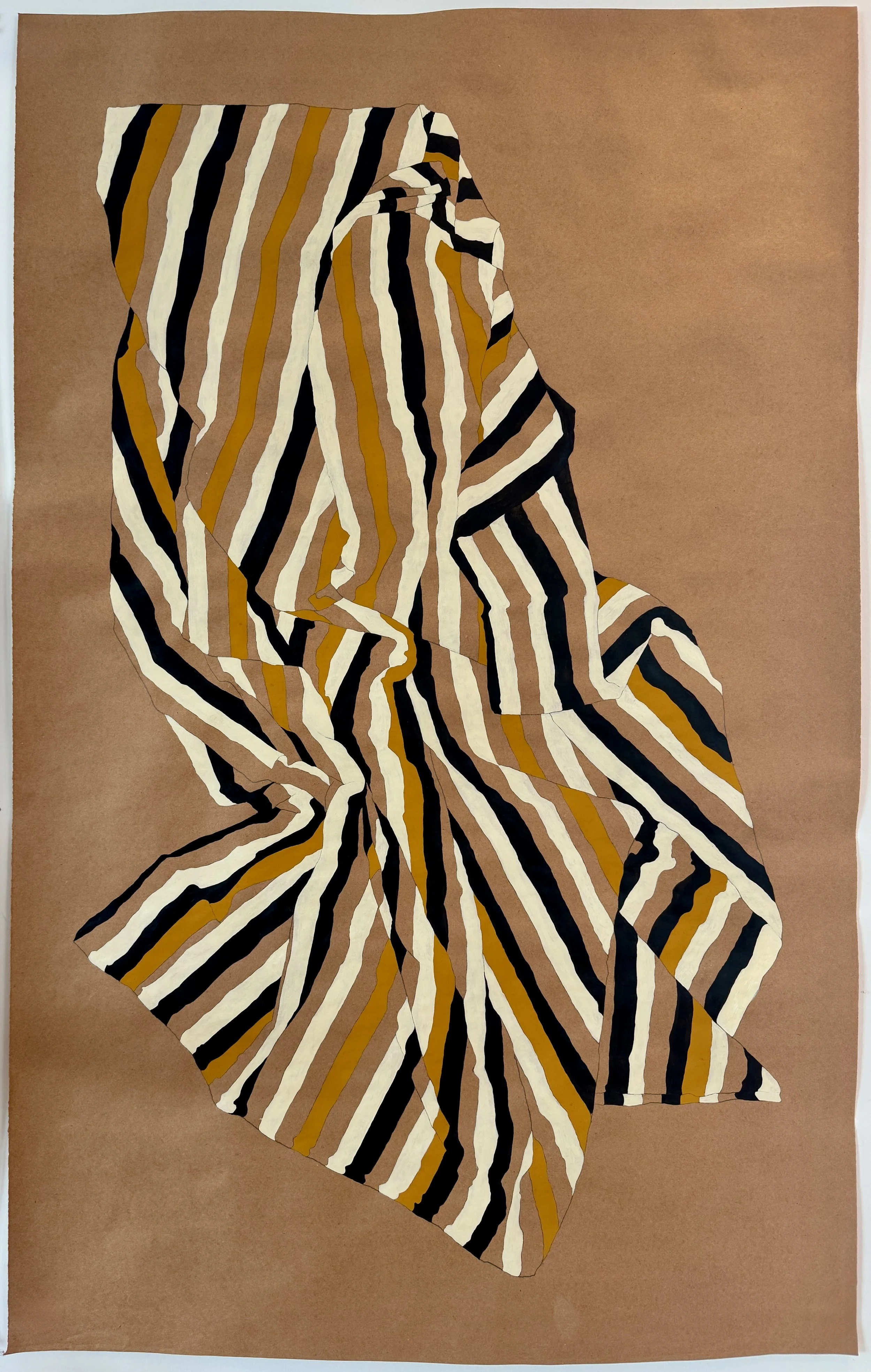 Line study 04, 2026
Acrylic paint and graphite on craft paper
30 x 48 inches