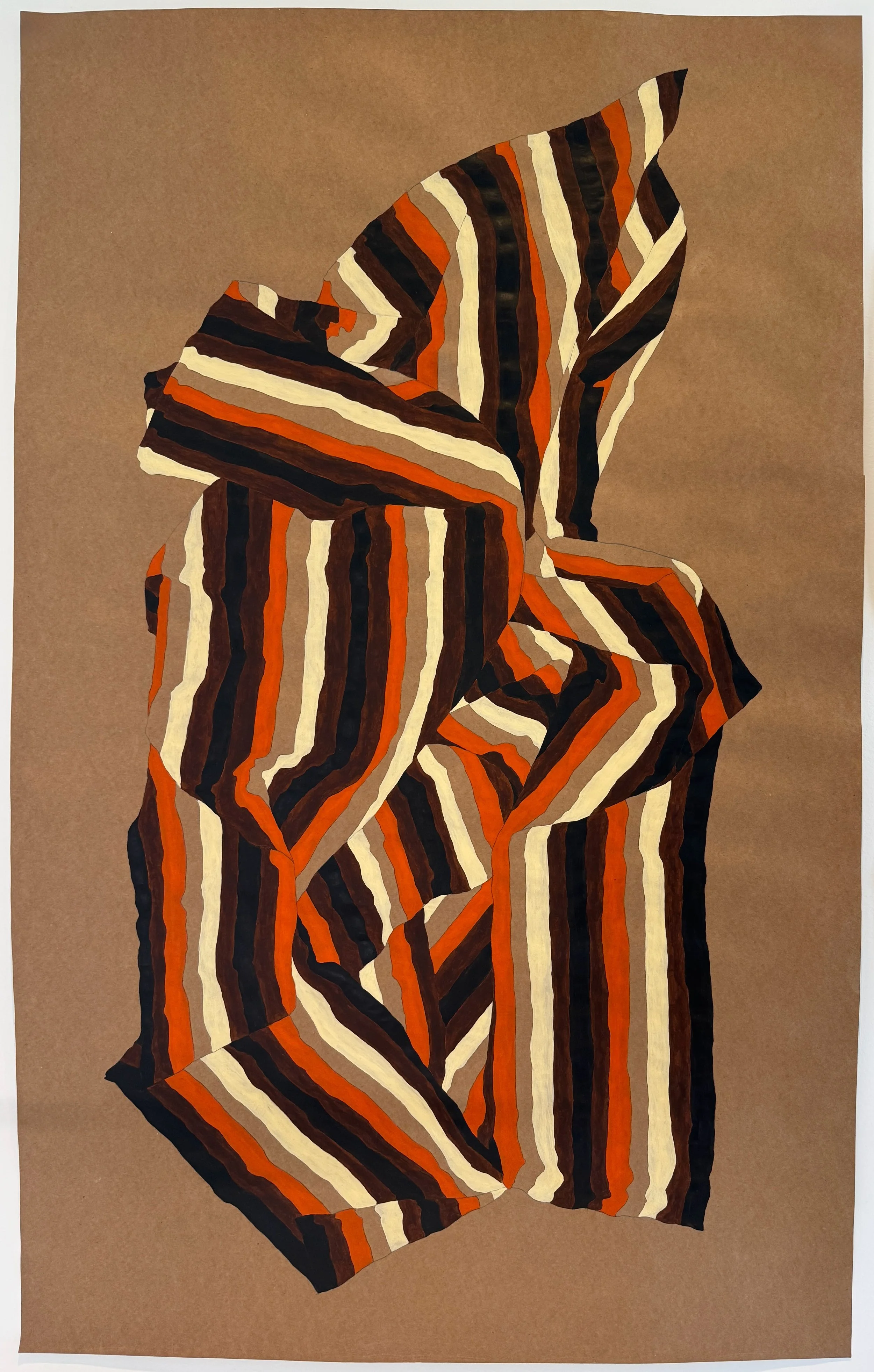 Line study 03, 2026
Acrylic paint and graphite on craft paper
30 x 48 inches