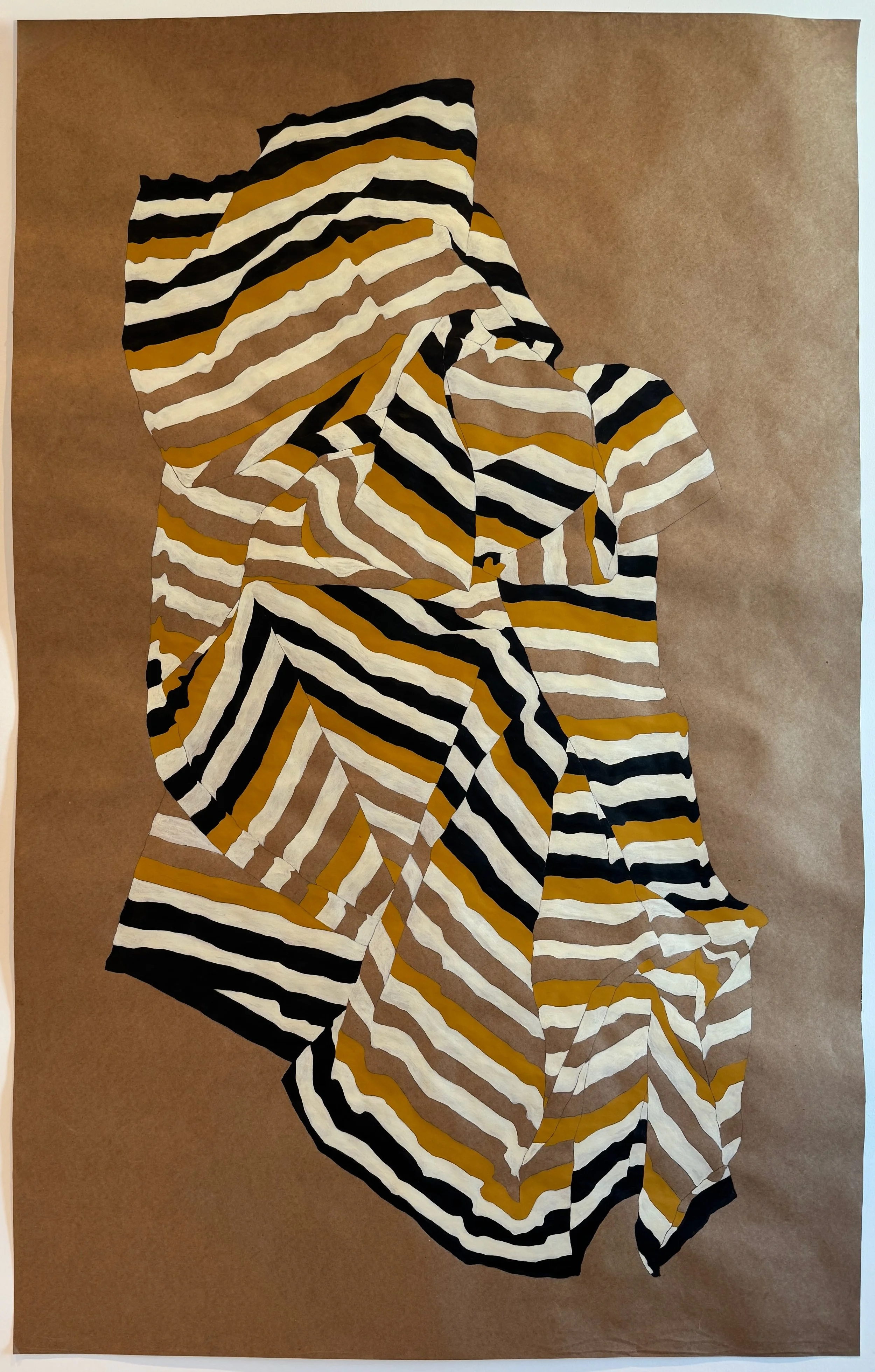 Line study 02, 2026
Acrylic paint and graphite on craft paper
30 x 48 inches