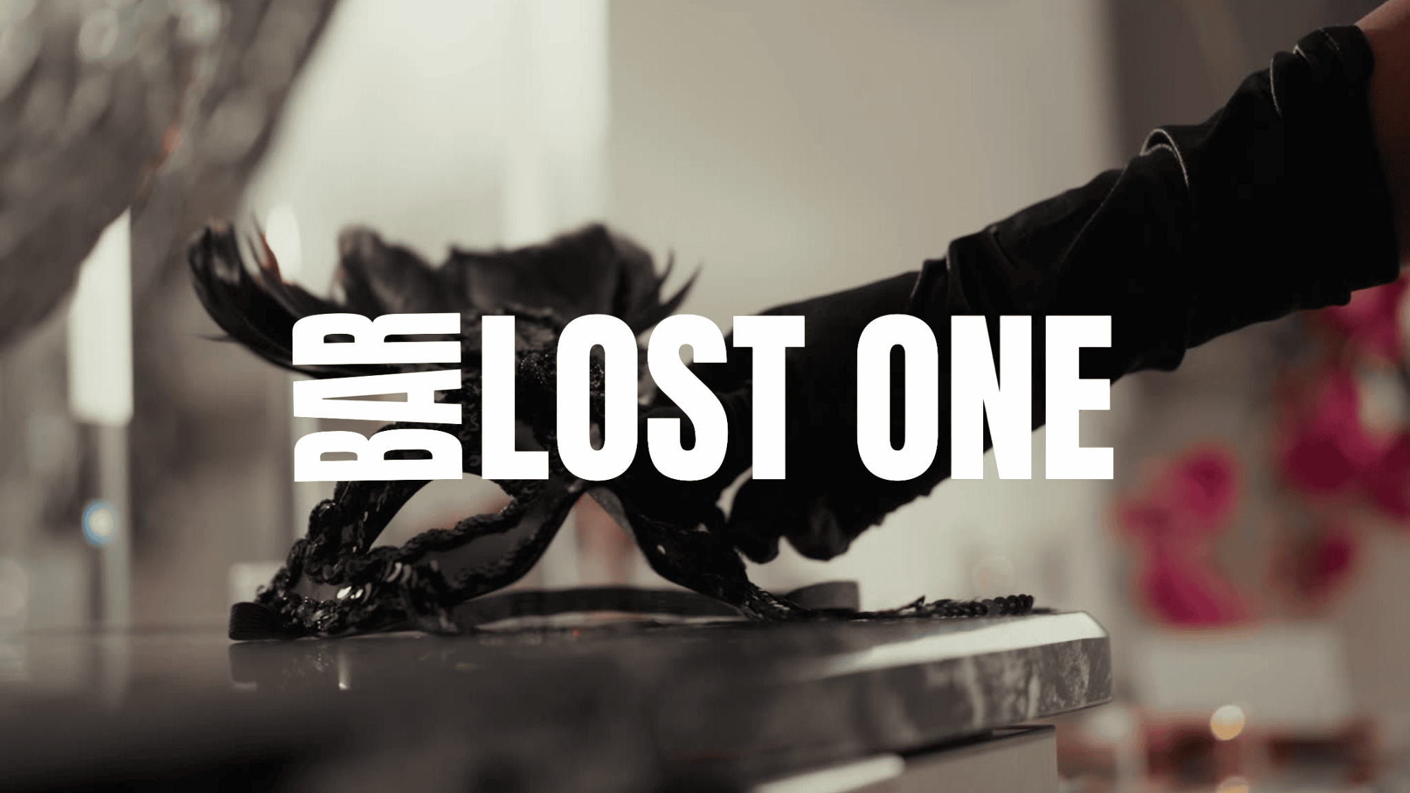 A black dress with gloves draped over a marble table, with the text "Dharma Lost One" overlayed on top.