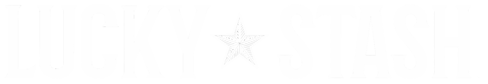 Bold white text on a black background reads 'LUCKY STAR STASH' with a white star in the center.