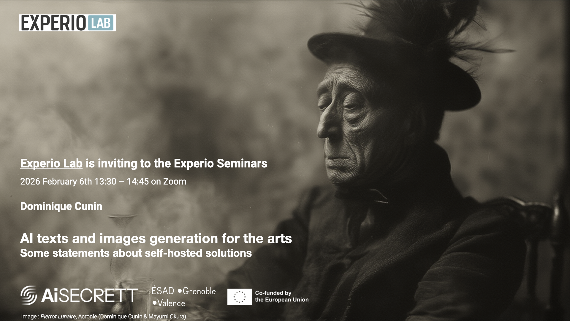Dominique Cunin présente un séminaire en ligne sur l’IA générative pour les arts
