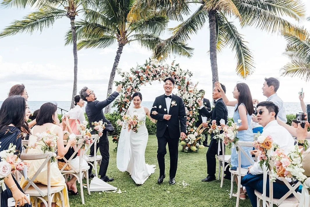 Together for the first time as husband and wife, walking into their forever. Here&rsquo;s to the start of a beautiful journey hand in hand. 💍✨