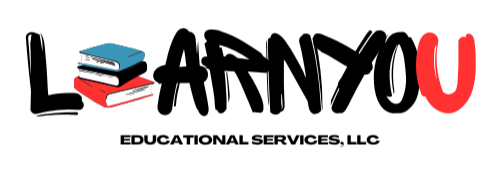 Logo for Learning You Educational Services with stacked books and the company name.