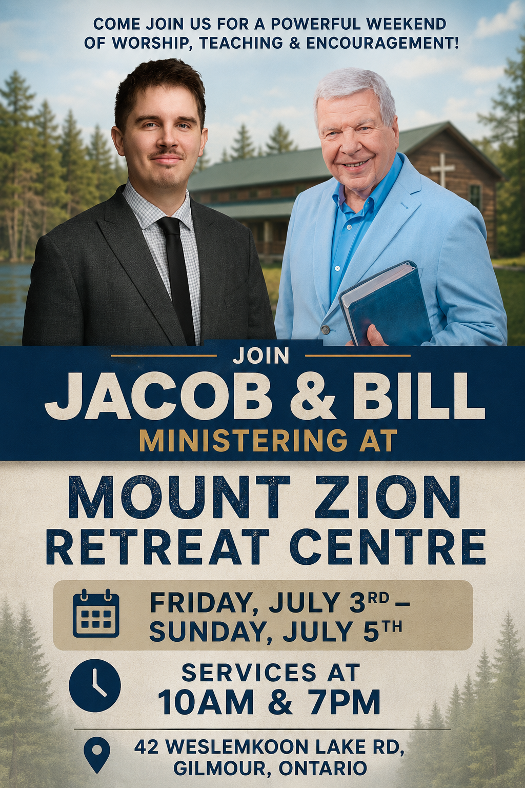 Jacob and Bill Ministering at Mount Zion