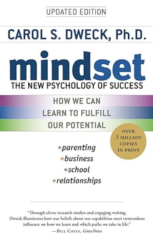 Book cover of "Mindset: The New Psychology of Success" by Carol S. Dweck, Ph.D.,discussing the importance of having a growth mindset.