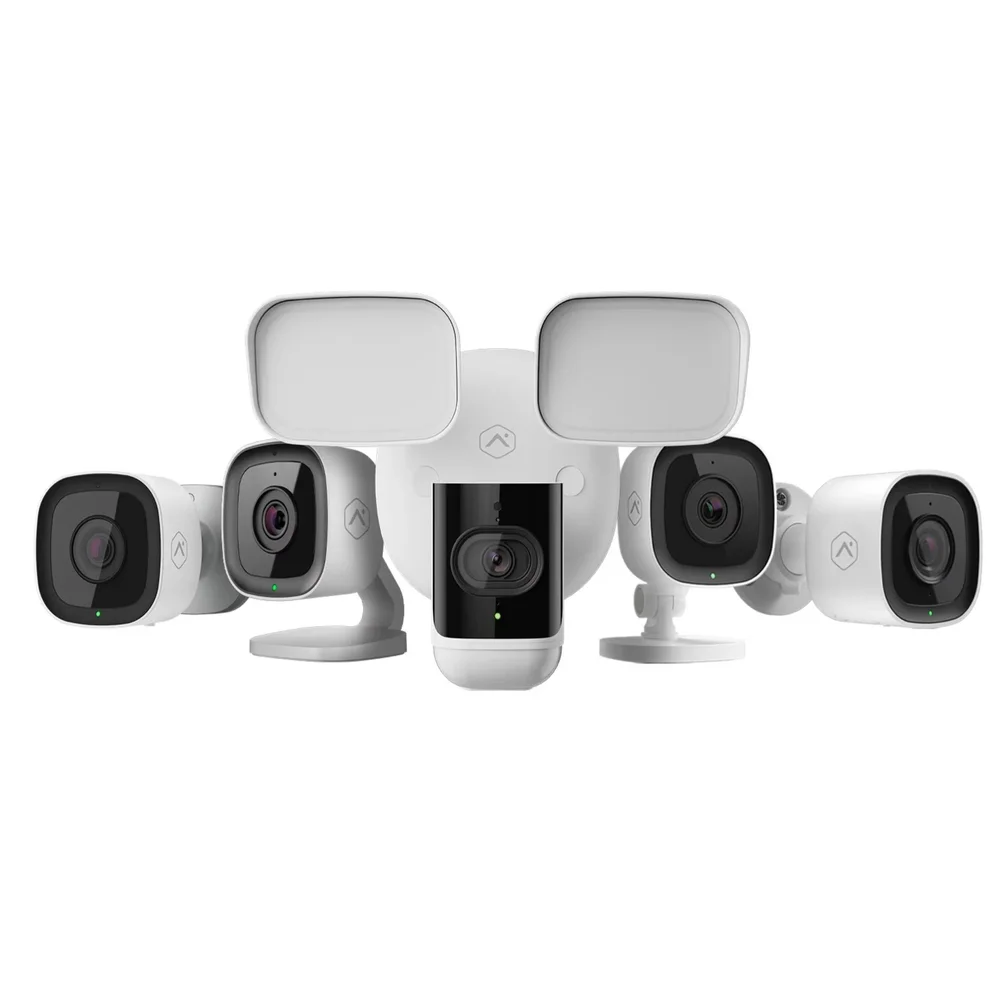 Alarm.com cameras, floodlight camera and video doorbell