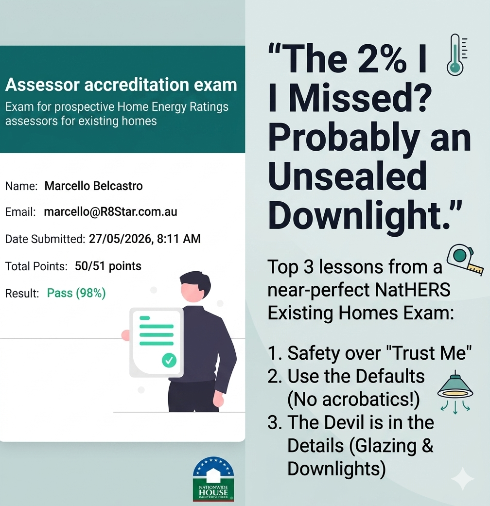 3 Things I Learnt Taking the NatHERS for Existing Homes Exam