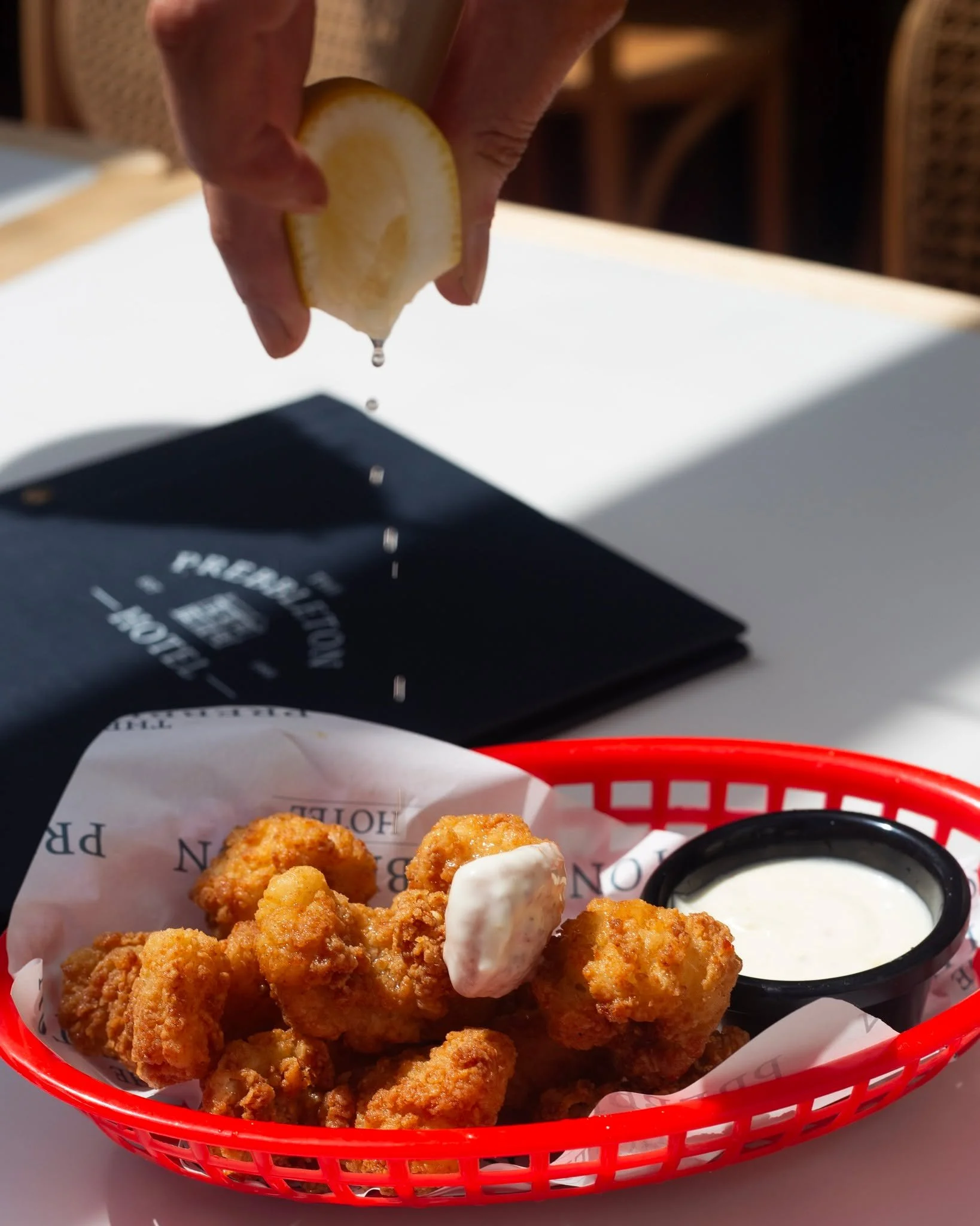 Crispy salt &amp; pepper squid with wasabi aioli >> an elite summer side.