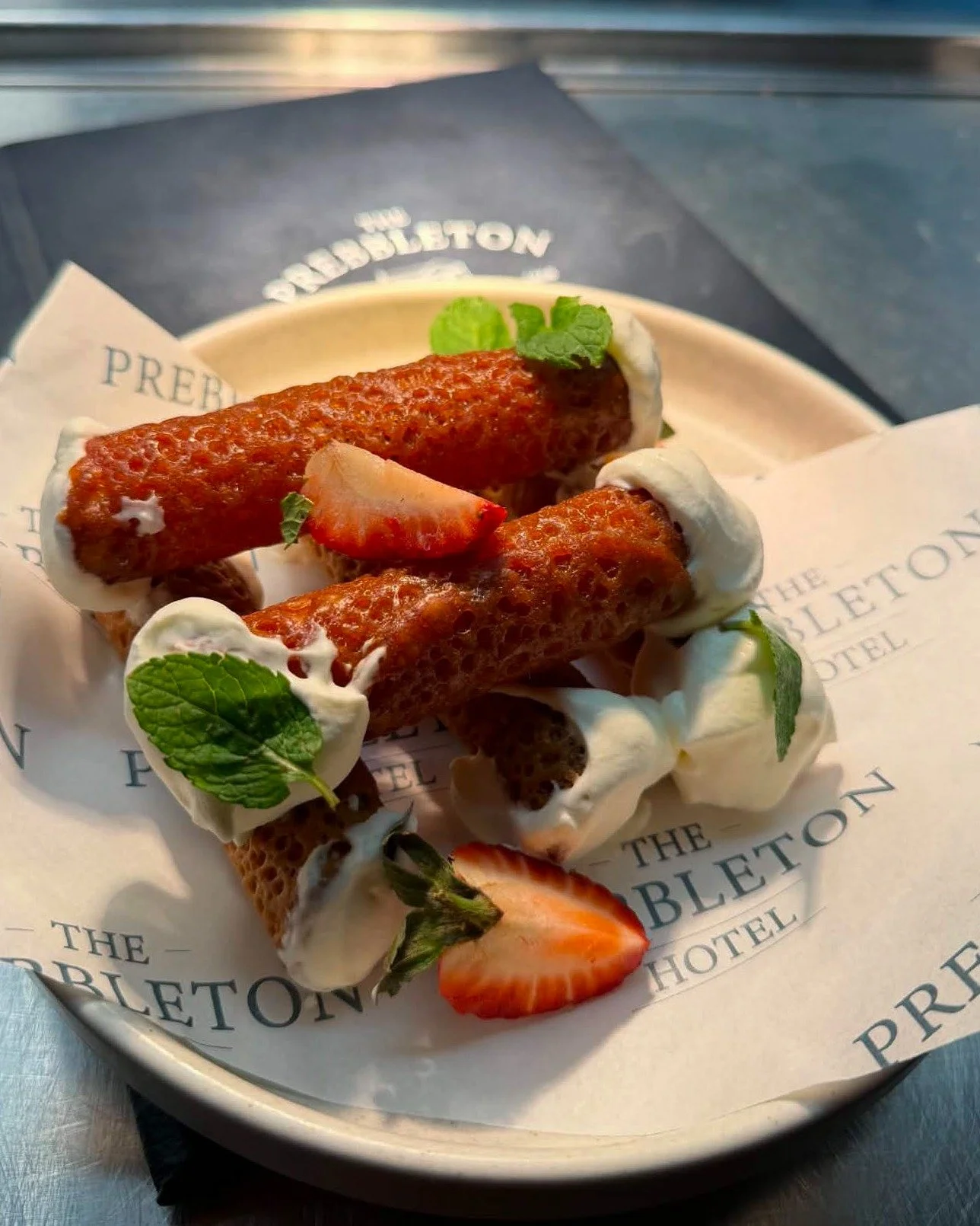 Head Chef Shani is pulling out all the stops for our birthday weekend. Treat yourself to our Brandy Snap Rolls with Chantilly cream for just $10 each - get them while they last.