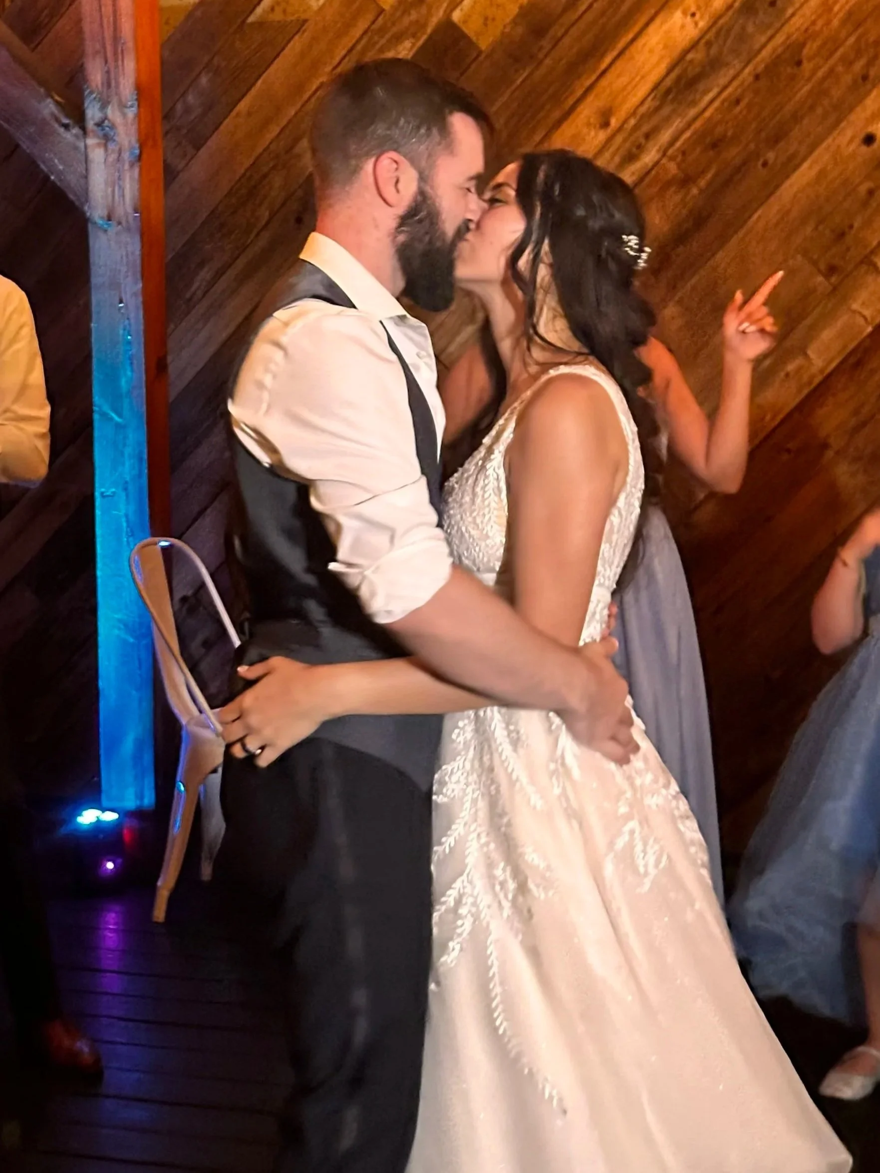 Bride and Groom kissing
