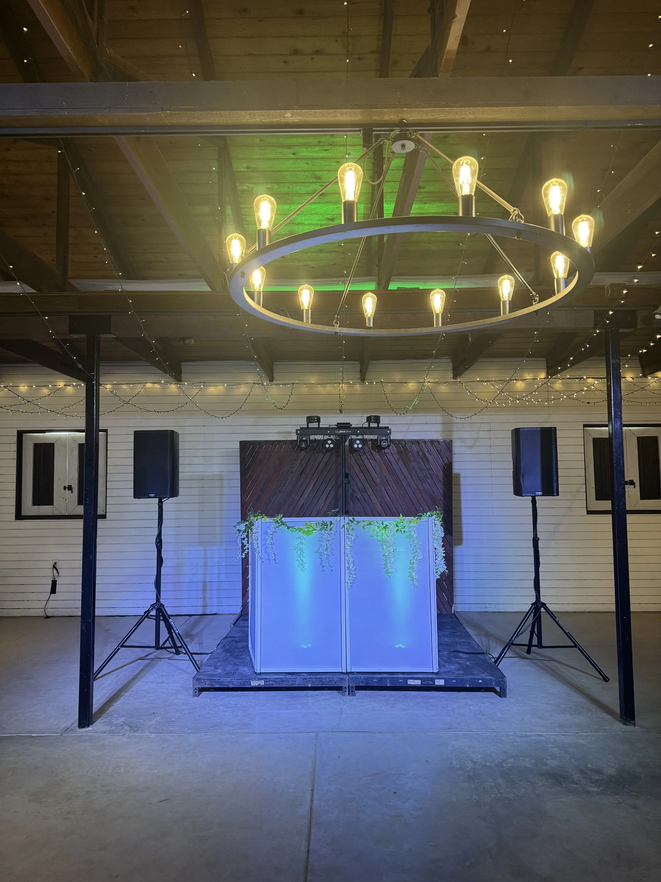 San Diego professional DJ booth and lighting setup creating timeless events San Diego