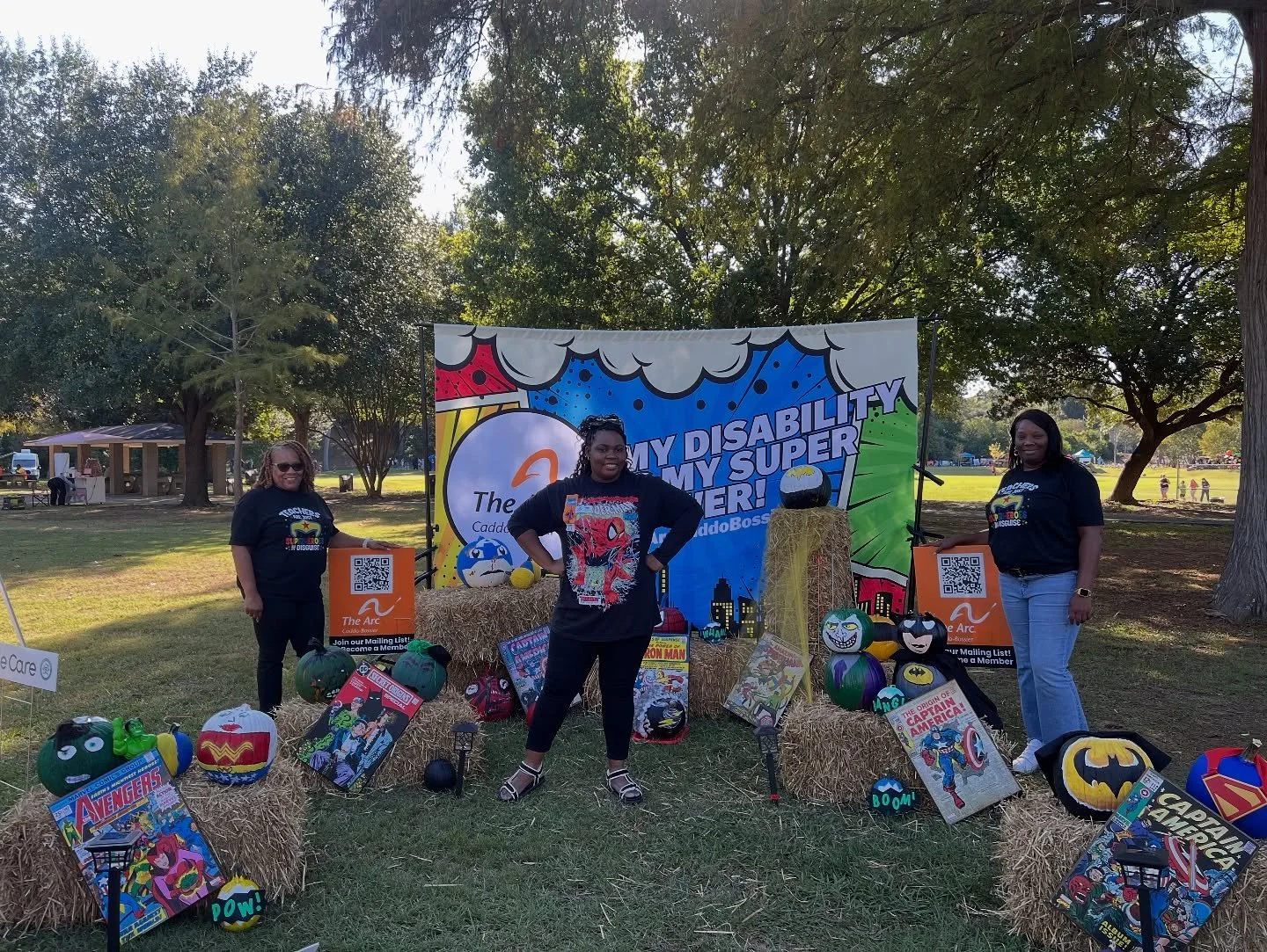 Calling all heroes! 🦹🏼‍♂️🦸🏽‍♀️
The Superhero Showdown is on at Pumpkin Shine! Stop by Betty Virginia Park between 4 and 8 PM to see our pumpkin display, snap a photo, and enjoy this beautiful fall weather. 🎃☀️ #mydisabilityismysuperpowe