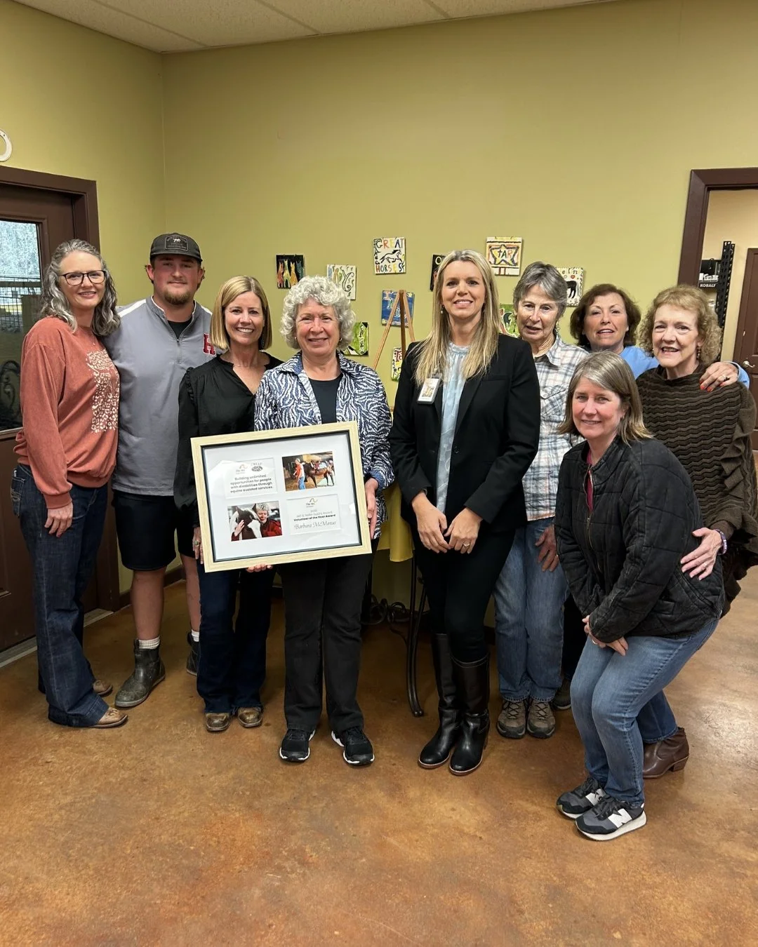 Yesterday we had a lunch honoring Barb McManus. Barb is one of our incredible volunteers at our GREAT Equine Assisted Services, and she recently won The Jeff &amp; Nellie Guidry Volunteer Award from The Arc of Louisiana. We are so grateful for Barb's