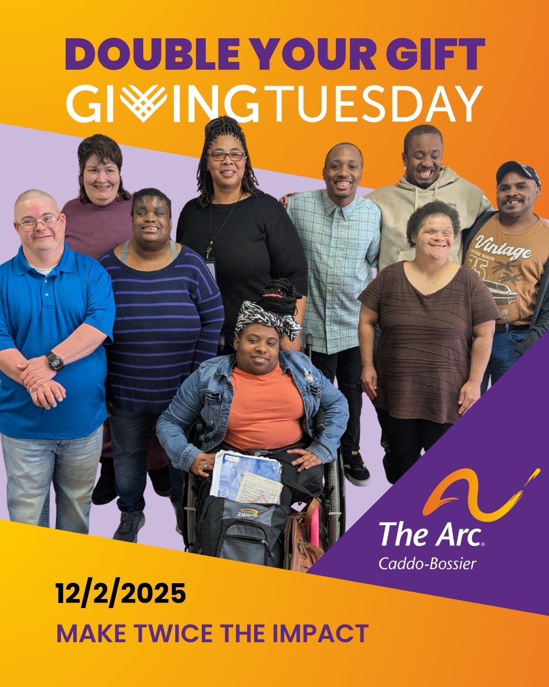 🗓️Mark your calendars because Giving Tuesday is next Tuesday, December 2nd!

We are excited to announce that every donation made on Giving Tuesday will be matched dollar-for-dollar by a generous donor, up to $2,500!🎉 This means that your gift will 