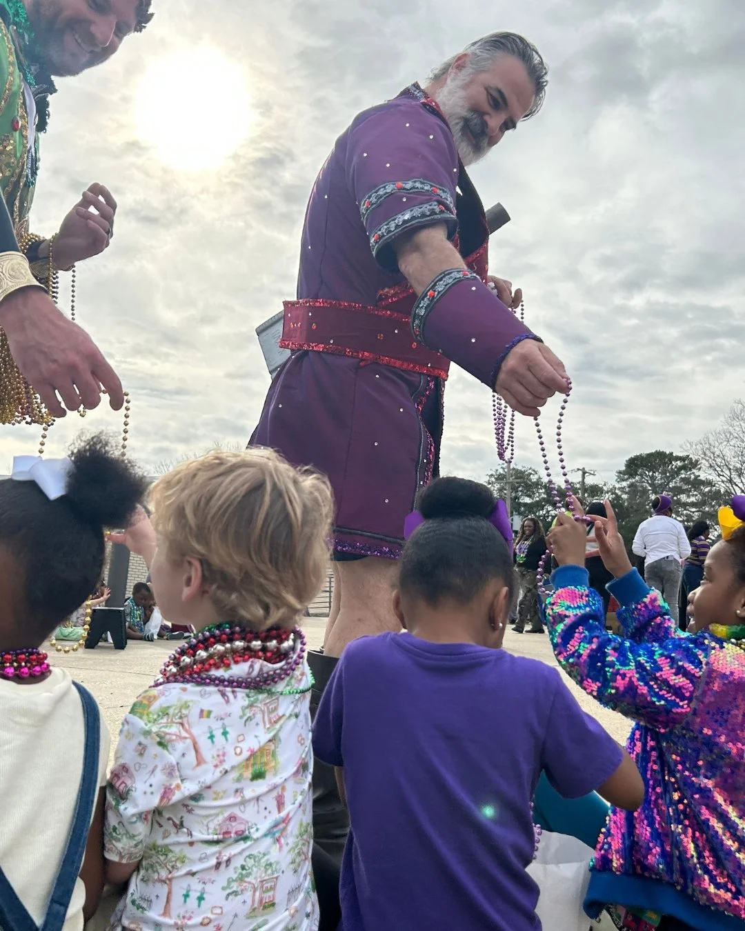 Thank you to everyone who made our Mardi Gras parade at our Goldman School and Child Development Centers so magical yesterday! We'd especially like to thank the krewes who joined us: The Mystic Krewe of Imani, The Krewe of Highland, The Krewe of Gemi