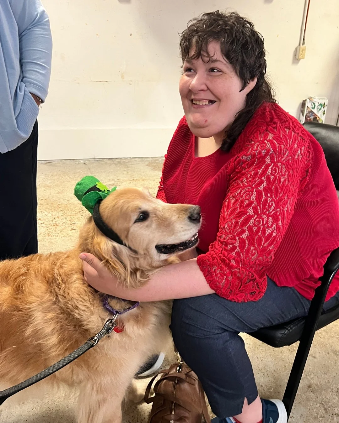 Thank you to Lil&rsquo; Bit, Boomer and Higgins from Alliance of Therapy Dogs for visiting our Conly Day Program yesterday!🧡🧡
