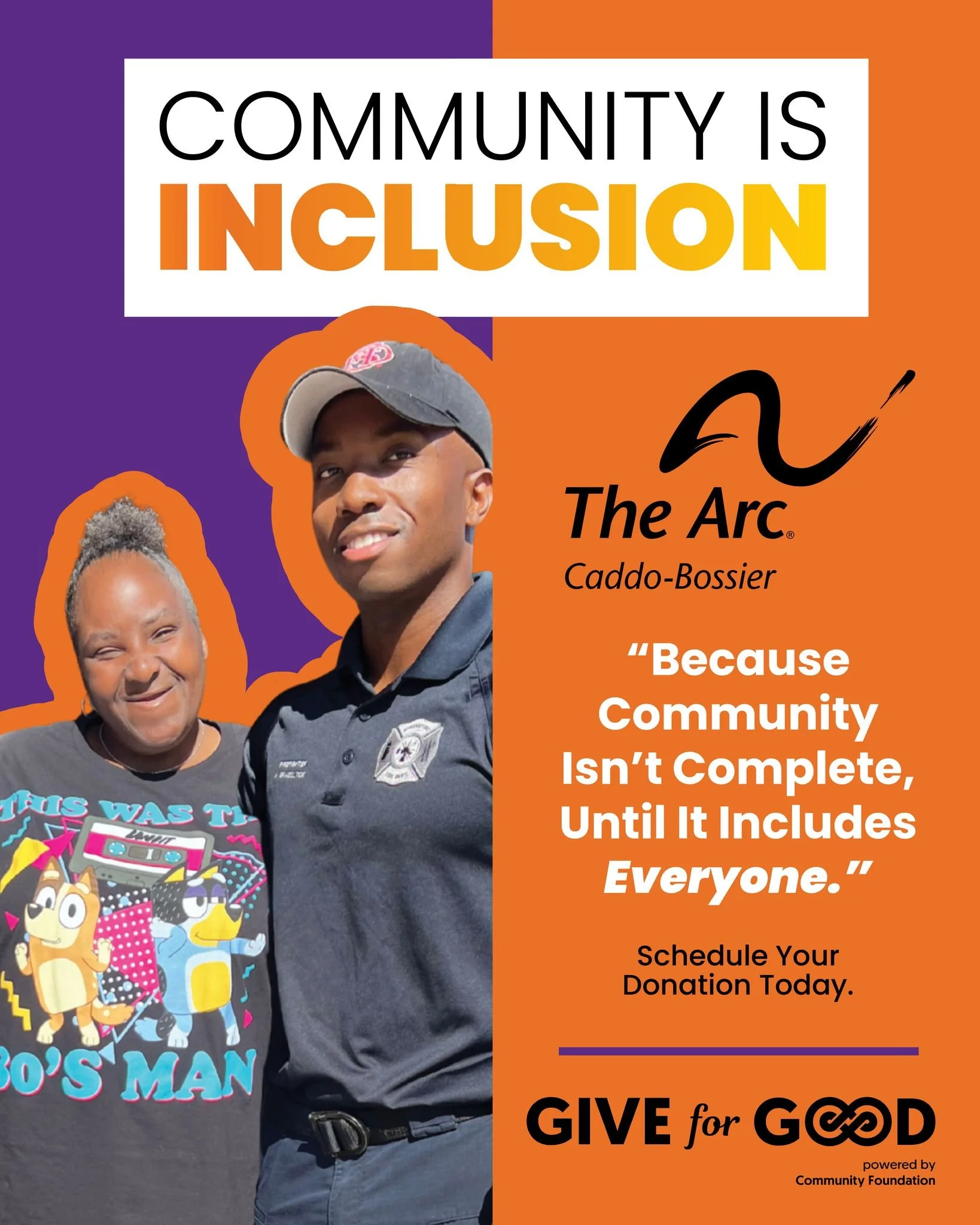 Now until May 5th, you can support The Arc Caddo-Bossier through the Community Foundation of North Louisiana&rsquo;s Give for Good and help us continue building unlimited opportunities for people with disabilities!🎊🎉

The Arc Caddo-Bossier is proof