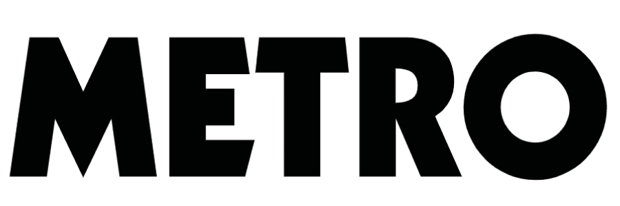 Metro website logo, black on transparent background