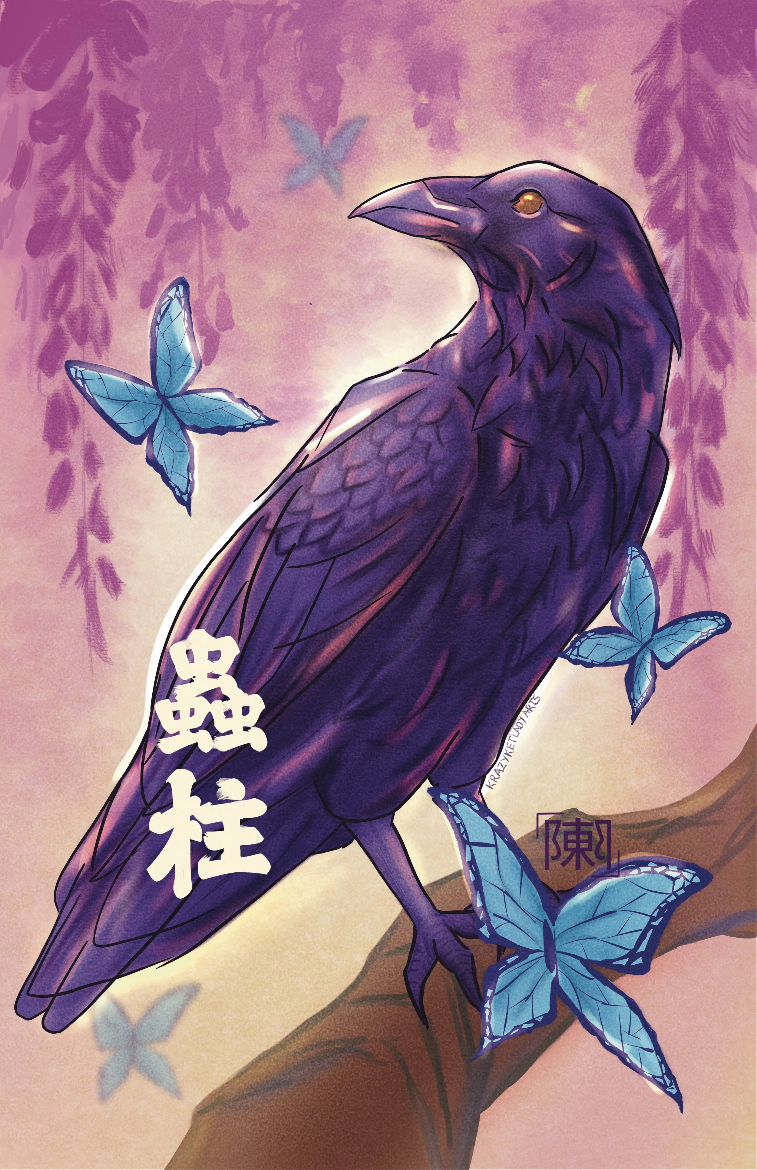 Bug Hashira Demon Slayer reimagined as crows Kocho Shinobu